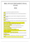 BIBL 105 OLD TESTAMENT FINAL EXAM 2024