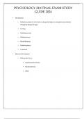 PSYCHOLOGY 210 FINAL EXAM STUDY GUIDE 2024