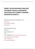 NR509 / NR 509 MIDTERM EXAM 2024  ADVANCED PHYSICAL ASSESSMENT  QUESTIONS WITH CORRECT ANSWERS  GUARANTED GRADE A