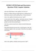 HTHSCI 2PF3B Fluid and Electrolytes Questions With Complete Solutions