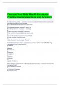 Pearson Vue State Health Insurance Practice Exam Questions and Answers