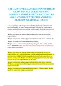 ATI CAPSTONE LEADERSHIP PROCTORED  EXAM 2024 ALL QUESTIONS AND  CORRECT ANSWERS WITH RATIONALES  (100% CORRECT VERIFIED ANSWERS)  ALREADY GRADED A+ (NEW!!)