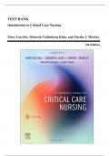 Test Bank For Introduction to Critical Care Nursing, 8th Edition  Chapter 1-21 | All Chapters