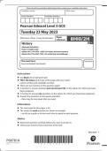 2023 Pearson Edexcel merged question and mark scheme History Advanced Subsidiary Paper 2: Depth study Option 2H.1: The USA, c1920–55: boom, bust and recovery Option 2H.2: The USA, 1955–92: conformity and challenge