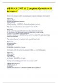 ABSA 4A UNIT 11 Complete Questions & Answers!!