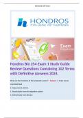 Hondros Bio 254 Exam 1 Study Guide Review Questions Containing 102 Terms with Definitive Answers 2024. 