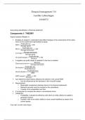 Financial Management 314 Summaries