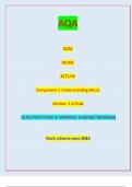 AQA GCSE MUSIC 8271/W Component 1 Understanding Music Version: 1.0 AQA QUESTION PAPER & MARKING SCHEME/ [MERGED] Marking scheme June 2023Final *JUN238271W01* IB/M/Jun23/E6 8271/W