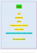 AQA GCSE MATHEMATICS 8300/3F Foundation Tier Paper 3 Calculator VerAQA QUESTION PAPER & MARKING SCHEME/ [MERGED] Marking scheme June 2023sion: 1.0 Final *jun2383003F01* IB/M/Jun23/E7 8300/3F