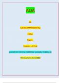 AQA AS FURTHER MATHEMATICS 7366/1 Paper 1 Version: 1.0 Final G/LM/Ju QUESTION PAPER & MARKING SCHEME/ [MERGED] Marking scheme June 2023n23/E7 7366/1 (JUN237366101) AS FURTHER MATHEMATICS Paper 1