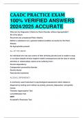 BEST REVIEW CAADC PRACTICE EXAM 100% VERIFIED ANSWERS  2024/2025 ACCURATE