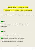 SNHD AEMT Protocols Exam Questions and Answers (2024 / 2025) (Verified Answers)