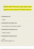 SNHD AEMT Protocols Exam Study Guide Questions and Answers (2024 / 2025) (Verified Answers)