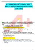 ATI Fundamentals Proctored Exam (2  Versions)(Questions & Answers)(Latest,  2023-2024) Version 1 1. A nurse is caring for a client who is scheduled to have his alanine aminotransferase (ALT) level checked. The  client asks the nurse to explain the laborat