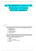 ATI FUNDAMENTALS EXAM #1 ATI  68 Questions & Answers  2023/2024 GRADED A lOMoAR cPSD|26961842 Chapter 1 1. A nurse is discussing restorative health care with a newly licensed nurse. Which of the  following examples should the nurse include in the teaching