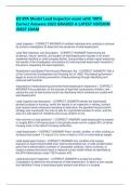 US EPA Model Lead Inspector exam with 100%  Correct Answers 2023 GRADED A LATEST VERSION  /BEST EXAM Lead Inspector - CORRECT ANSWER-A certified individual who conducts a surface- by-surface investigation to determine the presence of lead-based paint. Lea