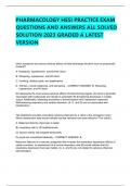 PHARMACOLOGY HESI PRACTICE EXAM  QUESTIONS AND ANSWERS ALL SOLVED  SOLUTION 2023 GRADED A LATEST  VERSION which symptoms are serious adverse effects of beta-adrenergic blockers such as propranolol  (inderal)?  A. Headache, hypertension, and blurred vision