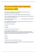 Mn Laws And Rules Exam Questions  And Answers 2024