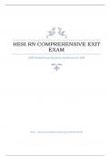 HESI RN COMPREHENSIVE EXIT EXAM