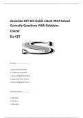 Associate CET 6th Guide Latest 2024 Solved Correctly Questions With Solutions.