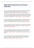 NGN VATI Comprehensive Predictor 2023/2024      A nurse is reinforcing teaching with a postpartum client. Which of the following should the nurse explain as the most important reason for staff to wear identification? - CORRECT  ANSWER   Reducing the risk 