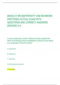 [NGN] ATI RN MARTERNITY AND NEWBORN  PROTORED ACTUAL EXAM WITH  QUESTIONS AND CORRECT ANSWERS  [GRADED A+]