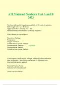 ATI MATERNAL NEWBORN PROCTORED TEST PREP 2024