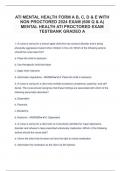 ATI MENTAL HEALTH FORM A B, C, D & E WITH NGN PROCTORED 2024 EXAM (600 Q & A) MENTAL HEALTH ATI PROCTORED EXAM TESTBANK GRADED A.