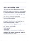 Disney Security Study Guide Exam Questions with correct Answers 2024/2025( A+ GRADED 100% VERIFIED).