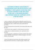 ATI PROCTORED ASSESSMENT LEADERSHIP 2019 100 QUESTIONS AND CORRECT DETAILED ANSWERS TOP RATED VERSION FOR 2024-2025 ALREADY A GRADED HIGHLY RECOMMENDED BY EXPERTS |NEW AND REVISED