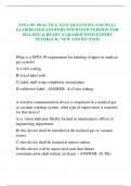 NFPA-99: PRACTICE TEST QUESTIONS AND WELL ELABORATED ANSWERS TOP RATED VERSION FOR 2024-2025 ALREADY A GRADED WITH EXPERT FEEDBACK | NEW AND REVISED