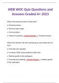 WEB WOC Quiz Questions and Answers Graded A+ 2023