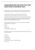 LEWIS MEDSURG F&E PRACTICE TEST QUESTIONS & ANSWERS 2024