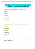 4th Class Power Engineering Unit A12 Chapter 1: Combustion Rated A+