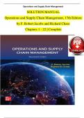 TEST BANK & Solutions Manual For Operations and Supply Chain Management, 17th Edition by (F. Robert Jacobs, 2024), Verified Chapters 1 - 22, Complete Newest Version, ISBN10: 1265071276 | ISBN13: 9781265071271