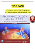 Pharmacology for Nurses A Pathophysiological Approach, 6th Edition TEST BANK by Michael P. Adams; Norman Holland, Verified Chapters 1 - 50, Complete Newest Version