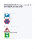 DTAG L3CERAD Traffic Signs Sheets 5-10 WITH COMPLETE SOLUTION