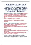  NEWEST NR548/ NR 548 EXAM 1, EXAM 2, EXAM3, AND FINAL EXAM (Latest Updates 2024/ 2025 STUDY BUNDLE WITH COMPLETE SOLUTIONS) Psychiatric Assessment for the Psychiatric-Mental Health Nurse Practitioner Review |Weeks 1-8 Covered ) BUNDLED  EXAMS WITH COMPLE