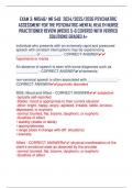 EXAM 3: NR548/ NR 548 2024/2025/2026 PSYCHIATRIC  ASSESSMENT FOR THE PSYCHIATRIC-MENTAL HEALTH NURSE  PRACTITIONER REVIEW |WEEKS 5-6 COVERED WITH VERIFIED  SOLUTIONS GRADED A+