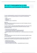 PN VATI FUNDAMENTALS 2024 Questions and Answers Graded A+