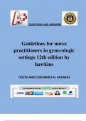 Guidelines for nurse practitioners in gynecologic settings 12th edition by hawkins 