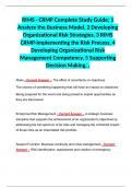 BUNDLE for RIMS-CRMP EXAM STUDY GUIDE LATEST 2023 | RIMS - CRMP Complete Study Guide; 1 Analyze the Business Model, 2 Developing Organizational Risk Strategies, 3 RIMS CRMP-Implementing the Risk Process, 4 Developing Organizational Risk Management Compete