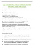 AQA GCSE BIOLOGY 8461|1F MARKING SCHEME  (SPECIMEN SET 2) VERSION 1.0