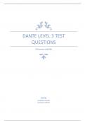 Dante Level 3 Test Questions