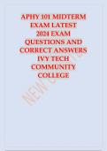 APHY 101 MIDTERM EXAM, APHY 101 MIDTERM EXAM LATEST 2024.