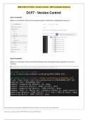 WGU D197 (IT D193) - Version Control - With Complete Solutions