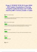 Exam 1,Exam 2,Exam 3,Exam 4 & Final Exams: NUR155/ NUR 155 (ALL Latest 2024/ 2025 Updates STUDY BUNDLE WITH COMPLETE SOLUTIONS ) Foundations of Nursing Exam Reviews| Questions and Answers| Grade A| Galen