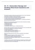 Ch. 11 - Ammunition Storage and Handling Afloat Exam Questions and Answers