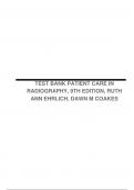 TEST BANK PATIENT CARE IN RADIOGRAPHY, 9TH EDITION, RUTH ANN EHRLICH, DAWN M COAKES