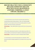 HESI RN PRACTICE TEST--COMMUNITY  HEALTH-COMMUNITY HEALTH  PRACTICE EXAM | QUESTIONS &  ANSWERS (VERIFIED) | LATEST  UPDATE | GRADED A+